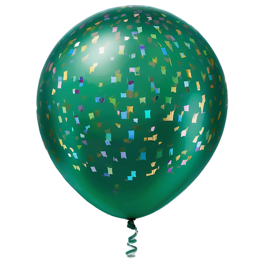 Shimmering Green Party Balloon Png 05062024 PNG image