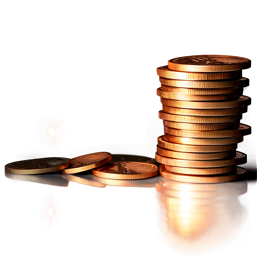 Shimmering Pennies Png 06212024 PNG image