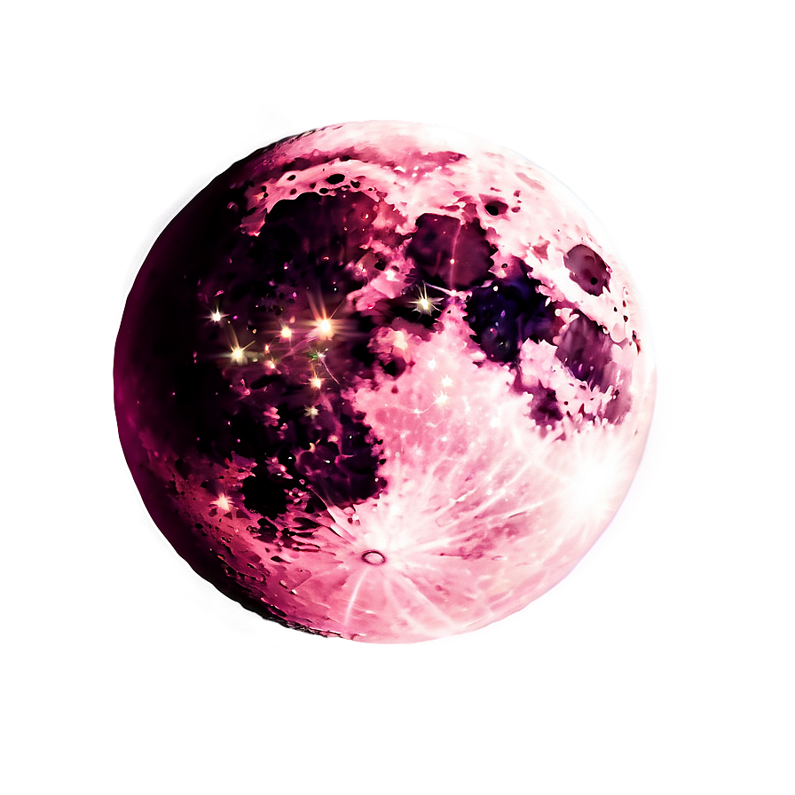 Shimmering Pink Moon Glow Png 06252024 PNG image