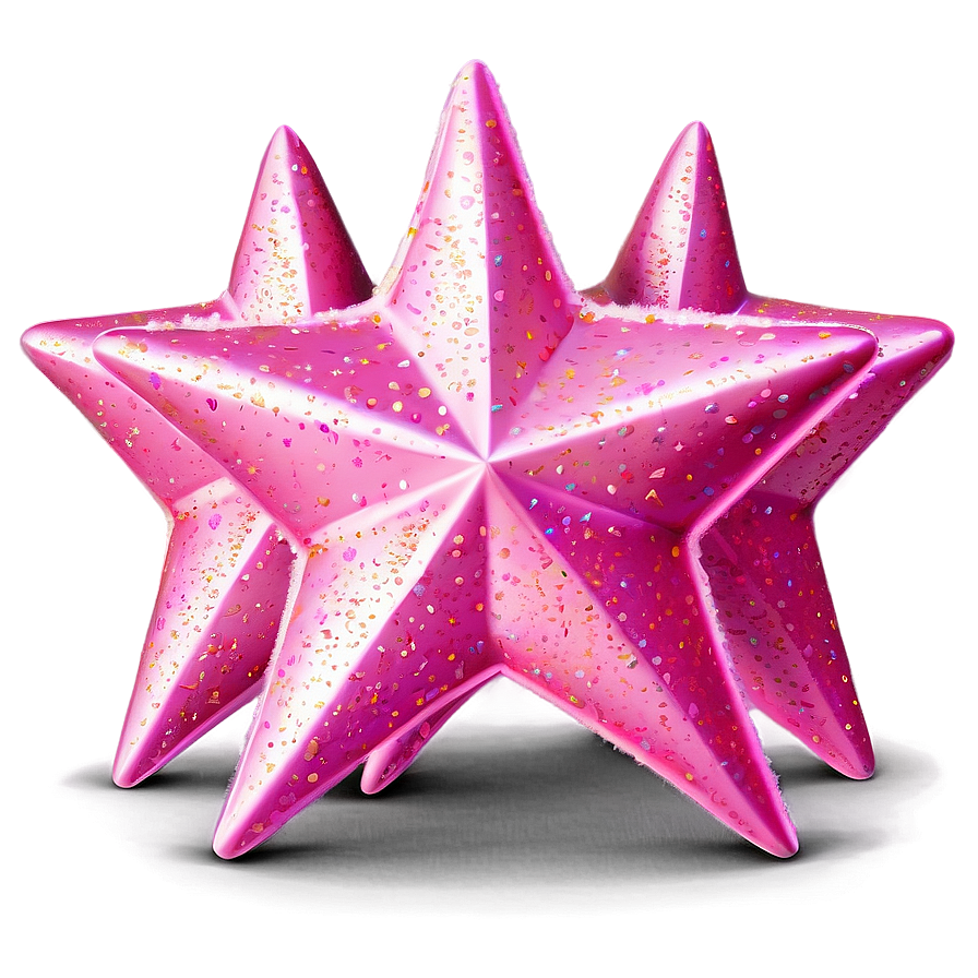 Shimmering Pink Stars Png Kfc65 PNG image