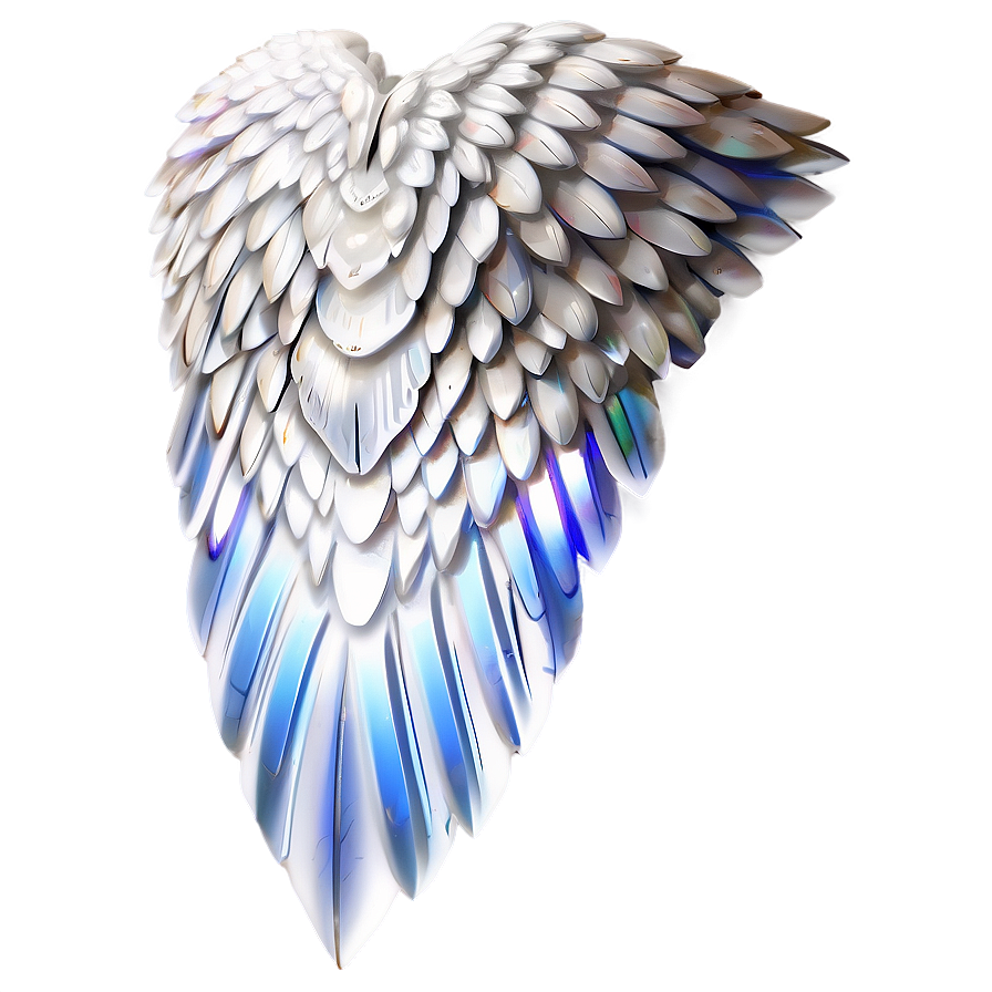 Shimmering White Wings Png 6 PNG image