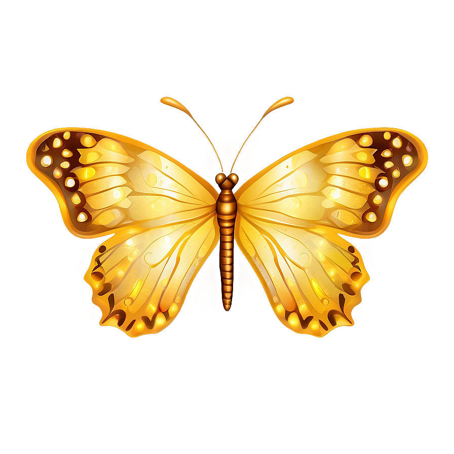 Shimmering Yellow Butterfly Png 06292024 PNG image