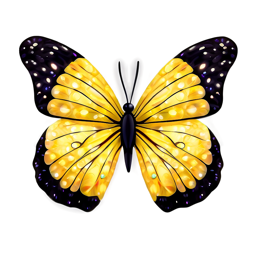 Shimmering Yellow Butterfly Png 06292024 PNG image