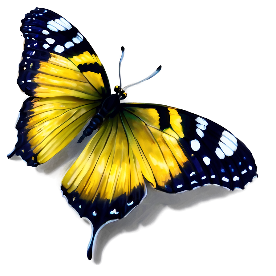 Shimmering Yellow Butterfly Png 18 PNG image