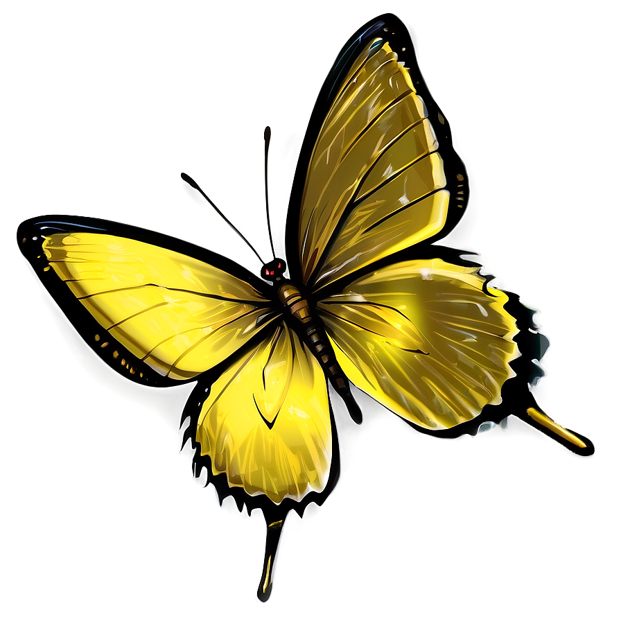 Shimmering Yellow Butterfly Png Oqf75 PNG image