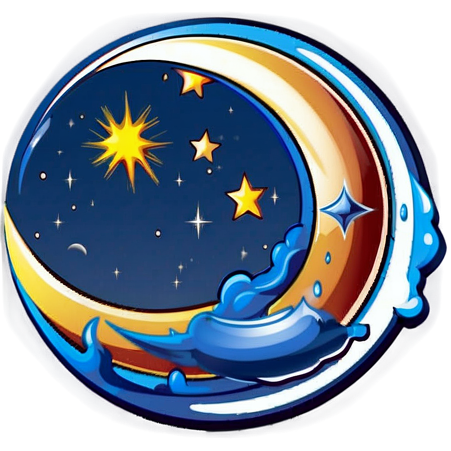 Shining Crescent Icon Png Frl37 PNG image