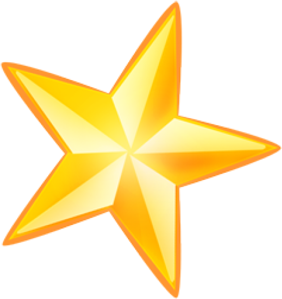 Shining Golden Star Graphic PNG image