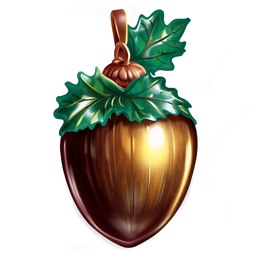 Shiny Acorn Decoration Png Nen PNG image