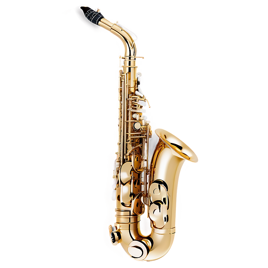 Shiny Alto Saxophone Png 06282024 PNG image