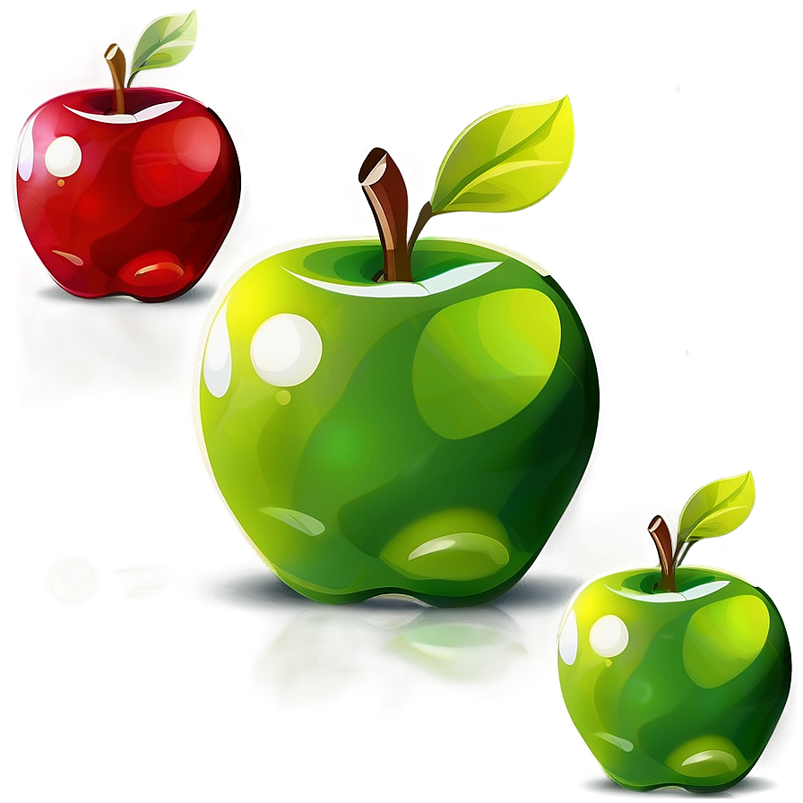 Shiny Apple Cartoon Png Gto46 PNG image