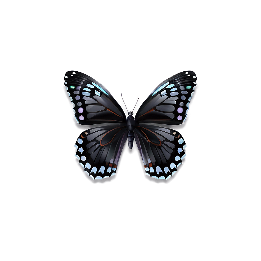 Shiny Black Butterfly Png 13 PNG image