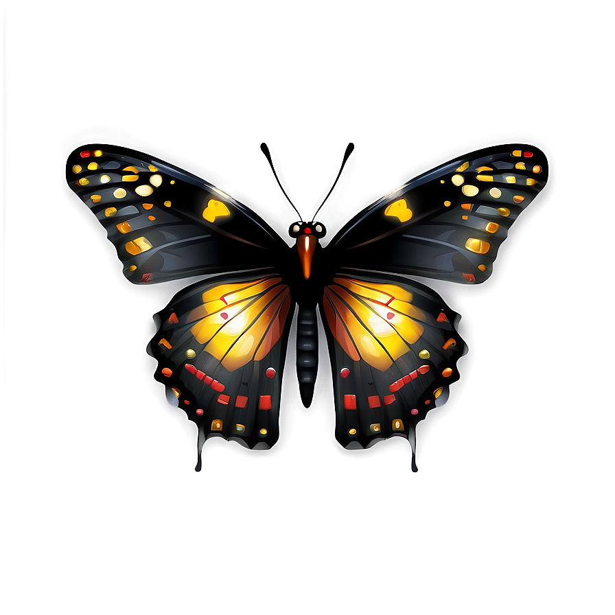 Shiny Black Butterfly Png Nsv PNG image