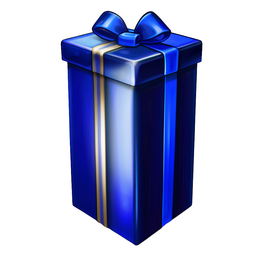 Shiny Blue Gift Box Png 05062024 PNG image