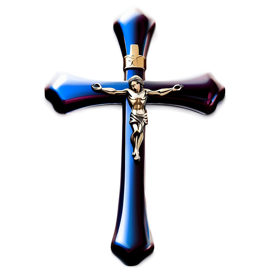 Shiny Catholic Cross Symbolism Png Mil PNG image