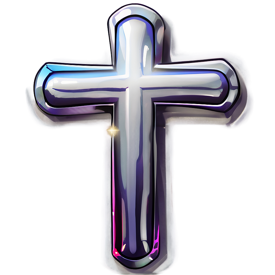 Shiny Cross Outline Png 96 PNG image