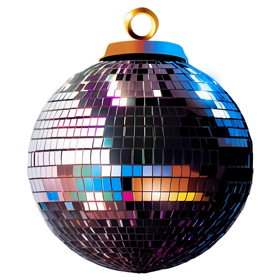 Shiny Disco Ball Ornament PNG image