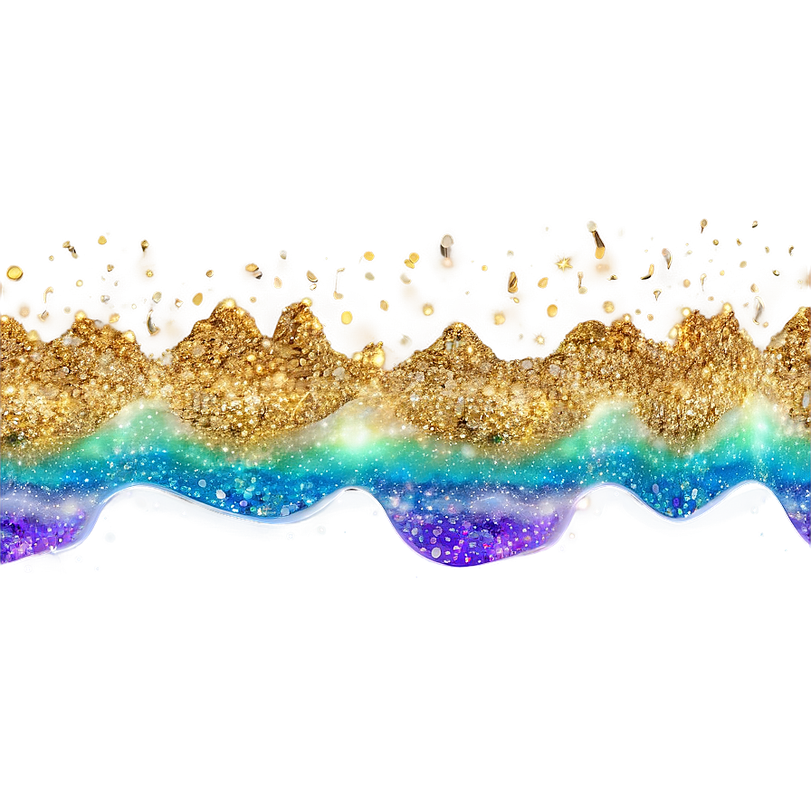 Shiny Glitter Line Wave Png Obg PNG image