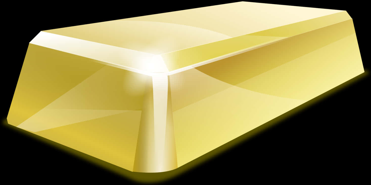 Shiny Gold Bar Illustration PNG image