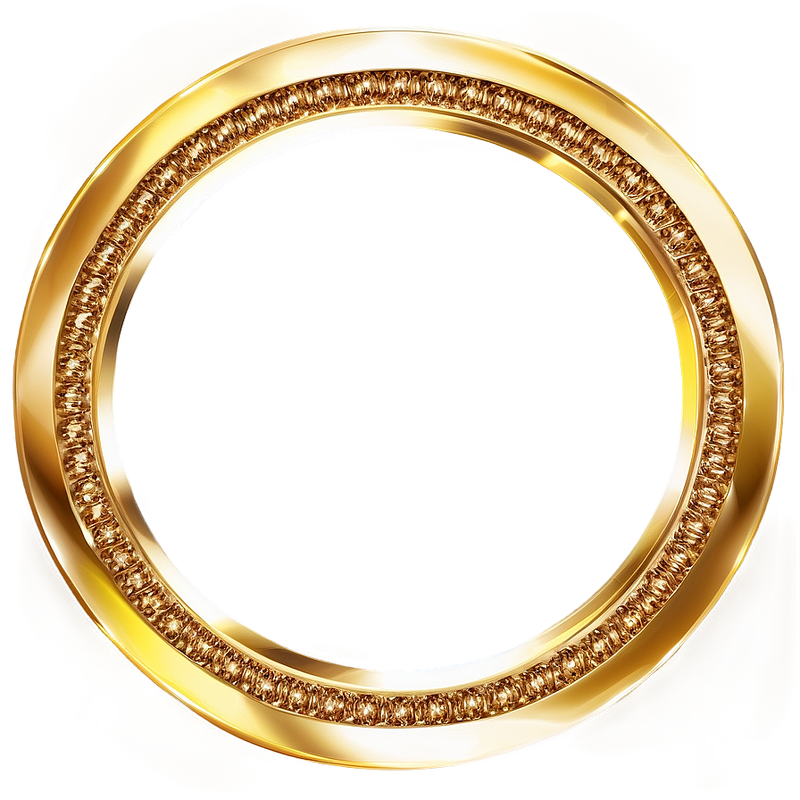 Shiny Gold Circle Frame Png 27 PNG image