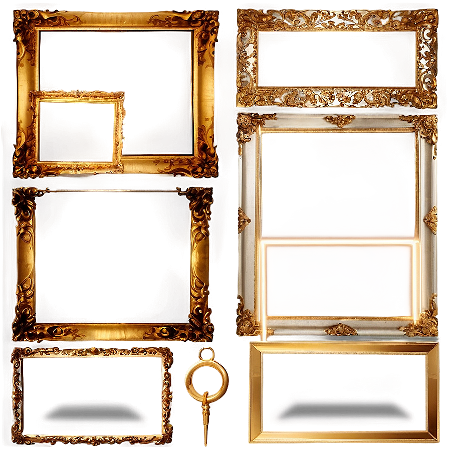 Shiny Gold Square Frame Png Fbe41 PNG image