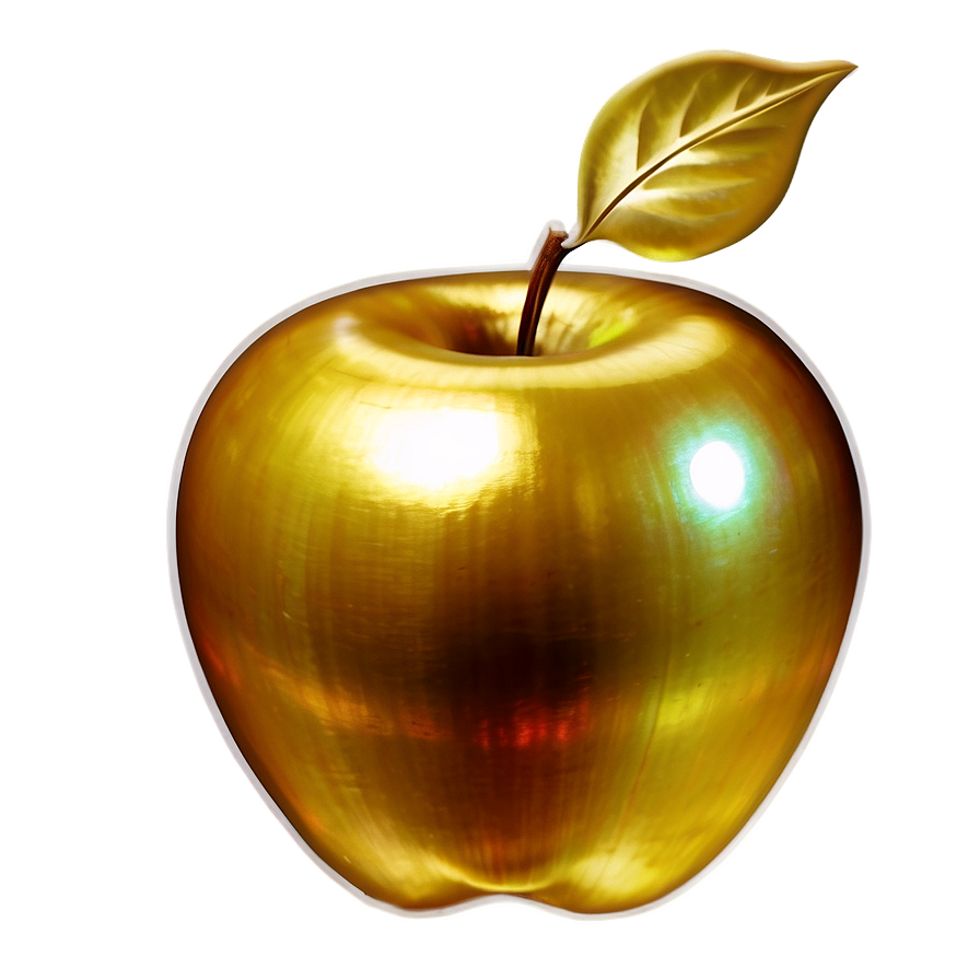 Shiny Golden Apple Graphic Png Shh PNG image