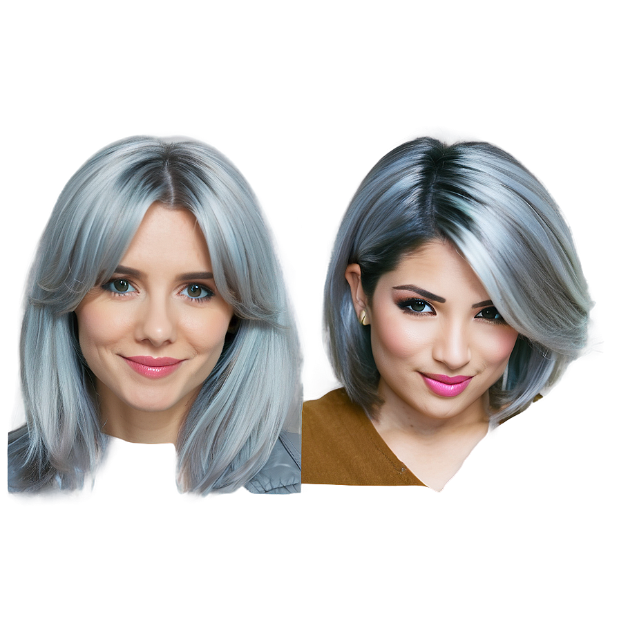 Shiny Grey Hair Png 06282024 PNG image