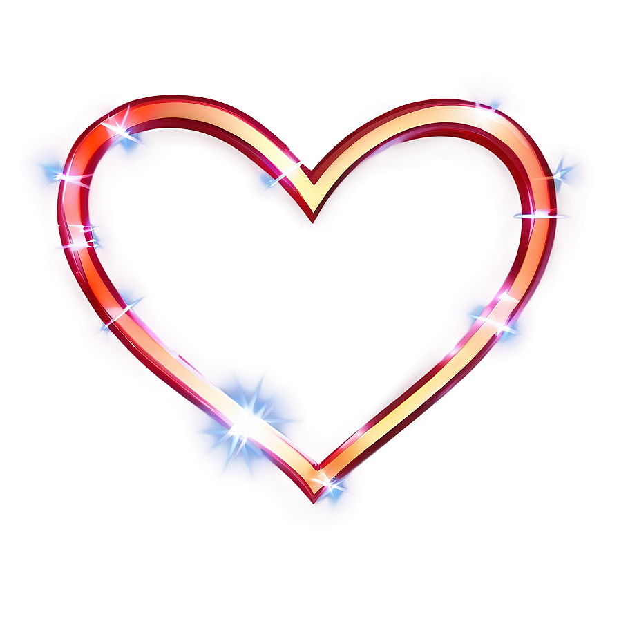 Shiny Heart Border Png 5 PNG image