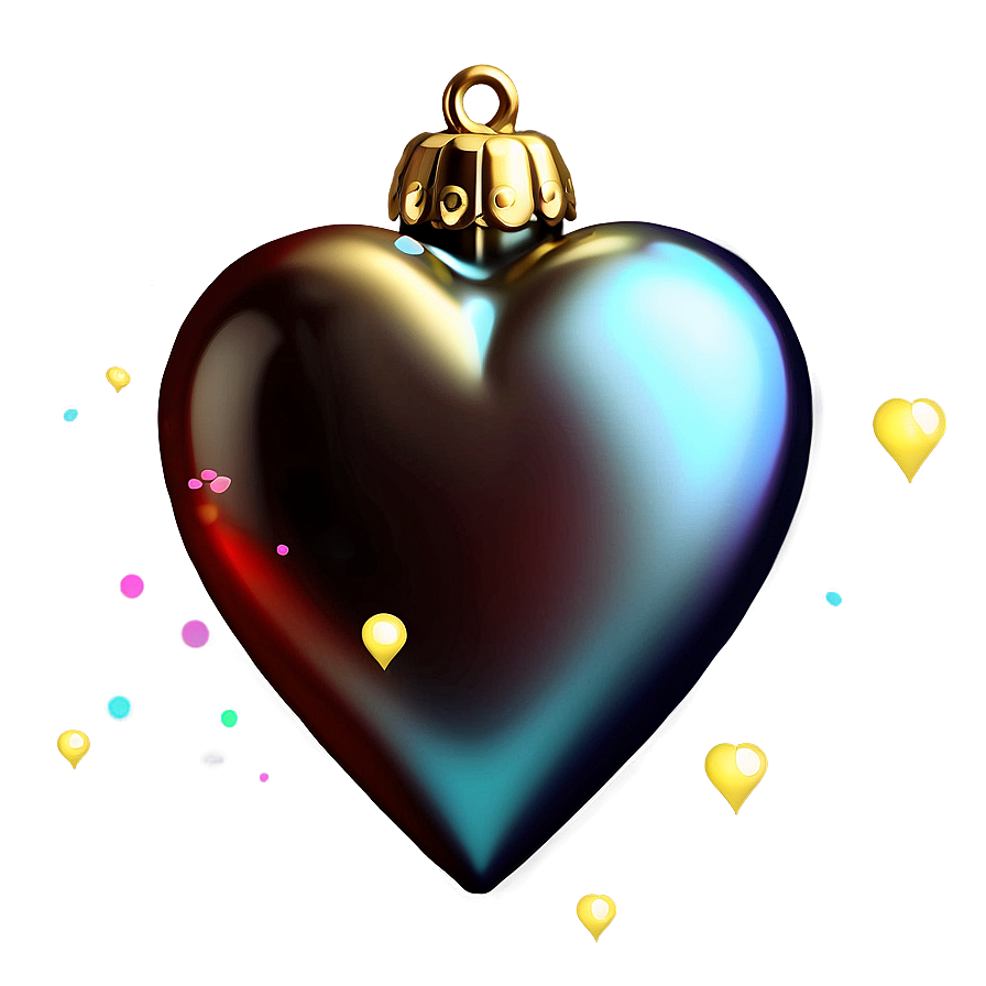 Shiny Heart Decoration Png 05252024 PNG image