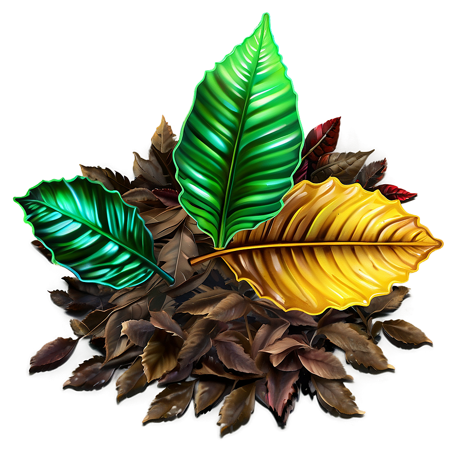 Shiny Leaf Pile Png 58 PNG image