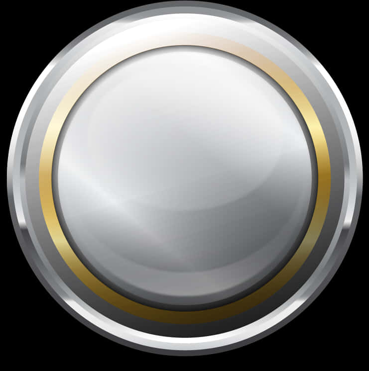 Shiny Metallic Button Design PNG image
