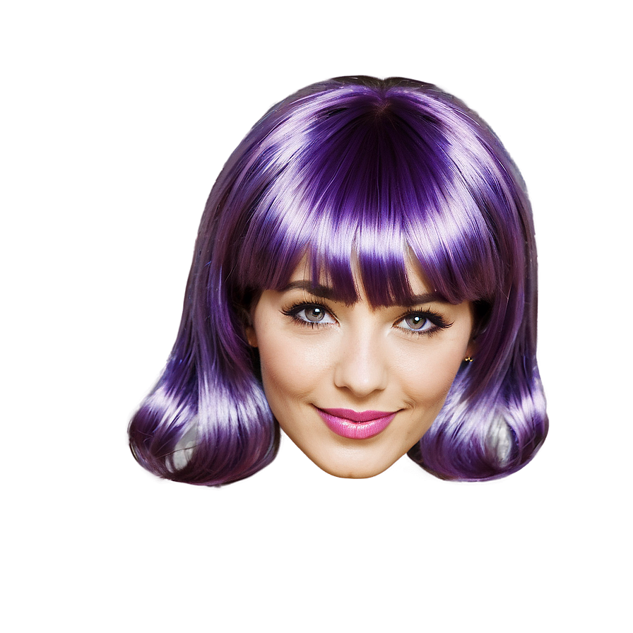 Shiny Metallic Purple Hair Png Ubx PNG image