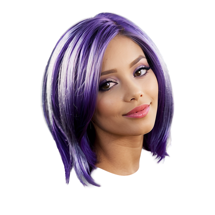 Shiny Metallic Purple Hair Png Wju85 PNG image