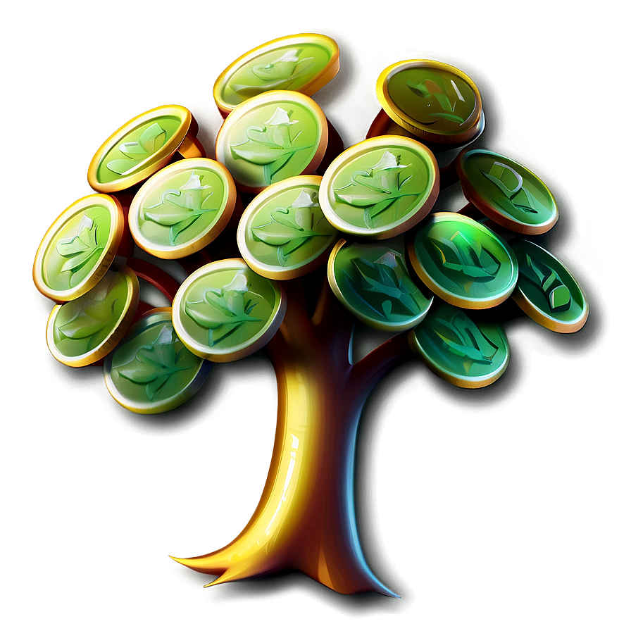 Shiny Money Tree Icon Png 06272024 PNG image