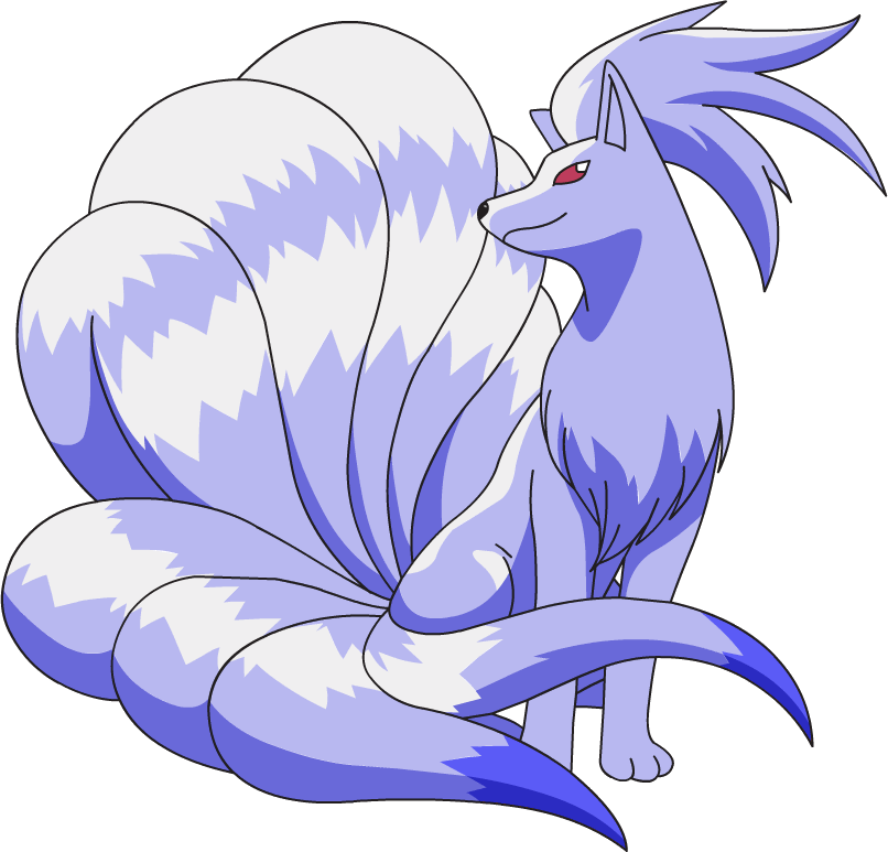 Shiny Ninetales Artwork PNG image