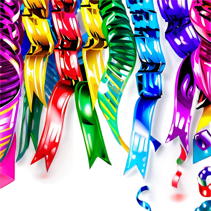 Shiny Party Streamers Png Iid PNG image