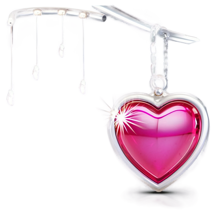 Shiny Pink Heart Png Qlw PNG image