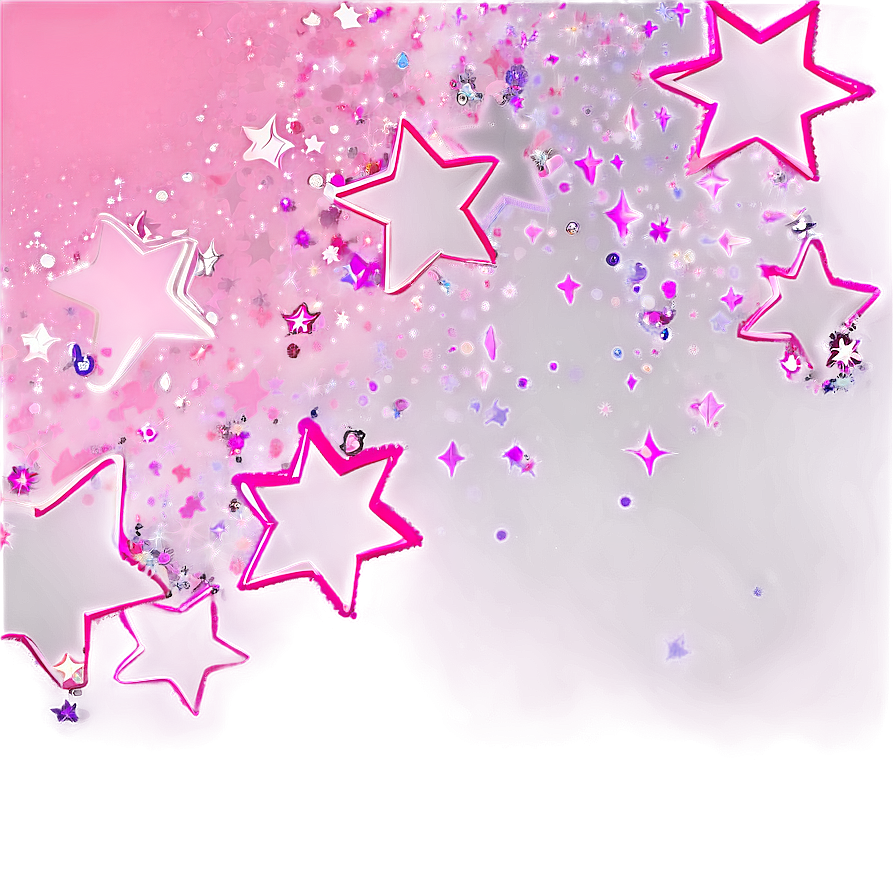 Shiny Pink Stars Png 69 PNG image