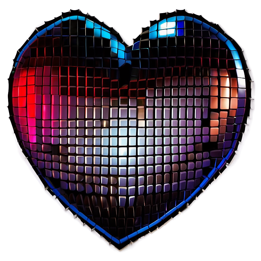 Shiny Pixel Heart Png 05252024 PNG image