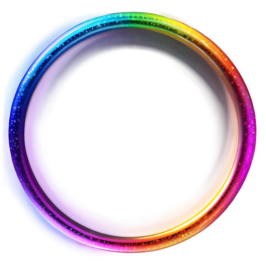 Shiny Rainbow Circle Decoration Png 06262024 PNG image