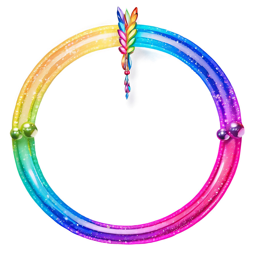 Shiny Rainbow Circle Decoration Png 30 PNG image