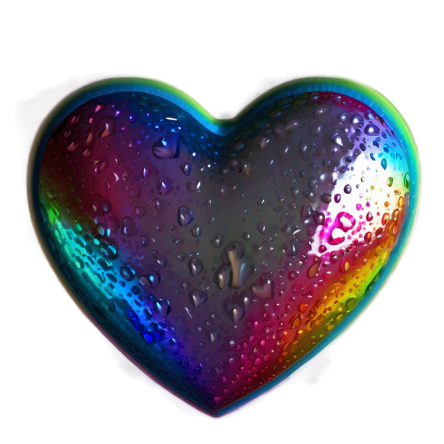 Shiny Rainbow Heart Png 06252024 PNG image