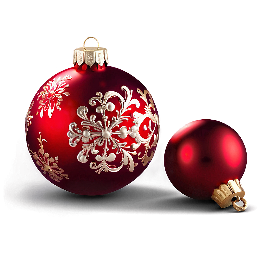 Shiny Red Christmas Ornament Png 05062024 PNG image