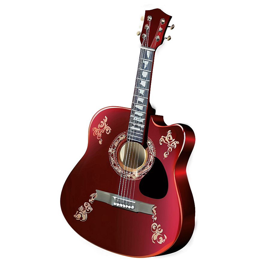 Shiny Red Guitar Png 22 PNG image