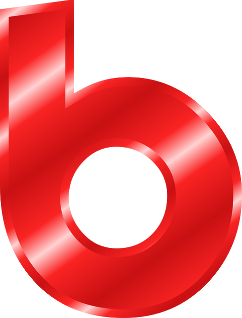 Shiny Red Lowercase B PNG image