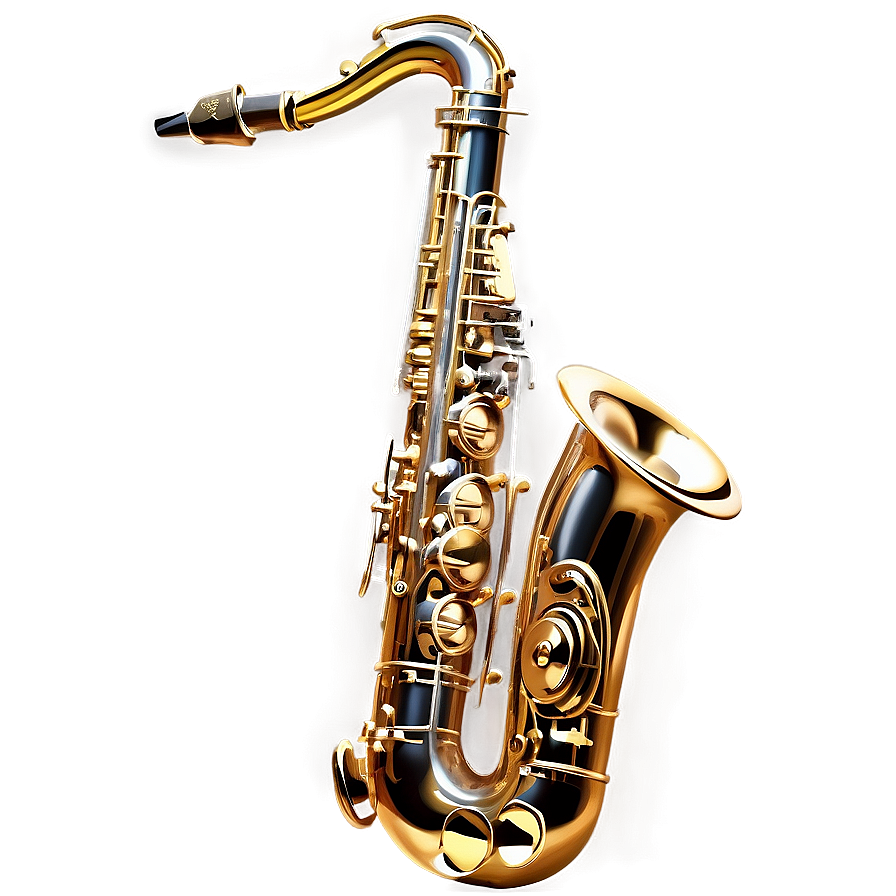 Shiny Silver Saxophone Png 80 PNG image