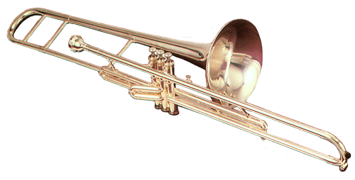 Shiny Trombone Instrument PNG image