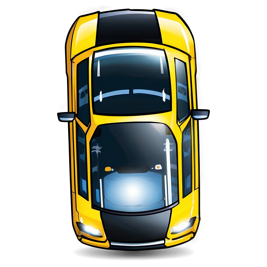 Shiny Yellow Car Clipart Png Lxk96 PNG image