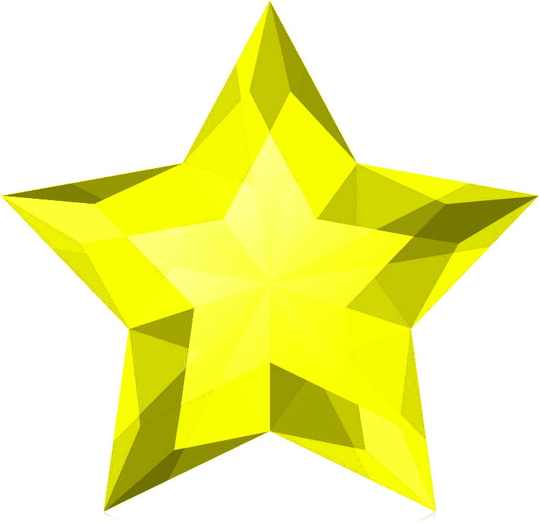 Shiny Yellow Star Graphic PNG image