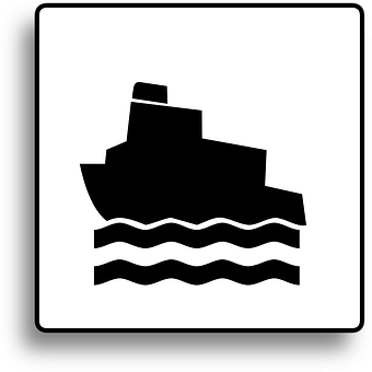 Ship Silhouette Icon PNG image