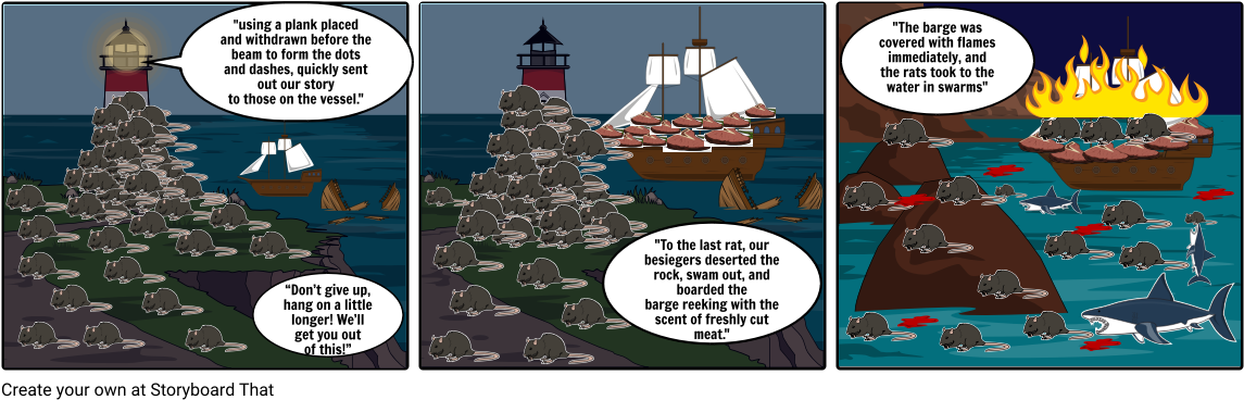 Ship Under Siegeby Rats Comic Strip PNG image